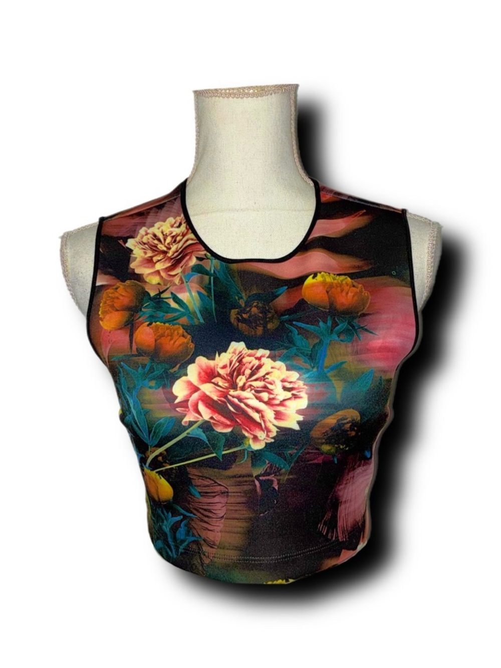 Clover Canyon Botanical Breeze Neoprene Crop Top Festival
